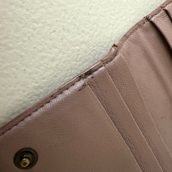 BOTTEGA VENETA Intrecciato Leather Bi-Fold Card Holder Wallet Snap On Dusty Pink - Picture 9 of 13